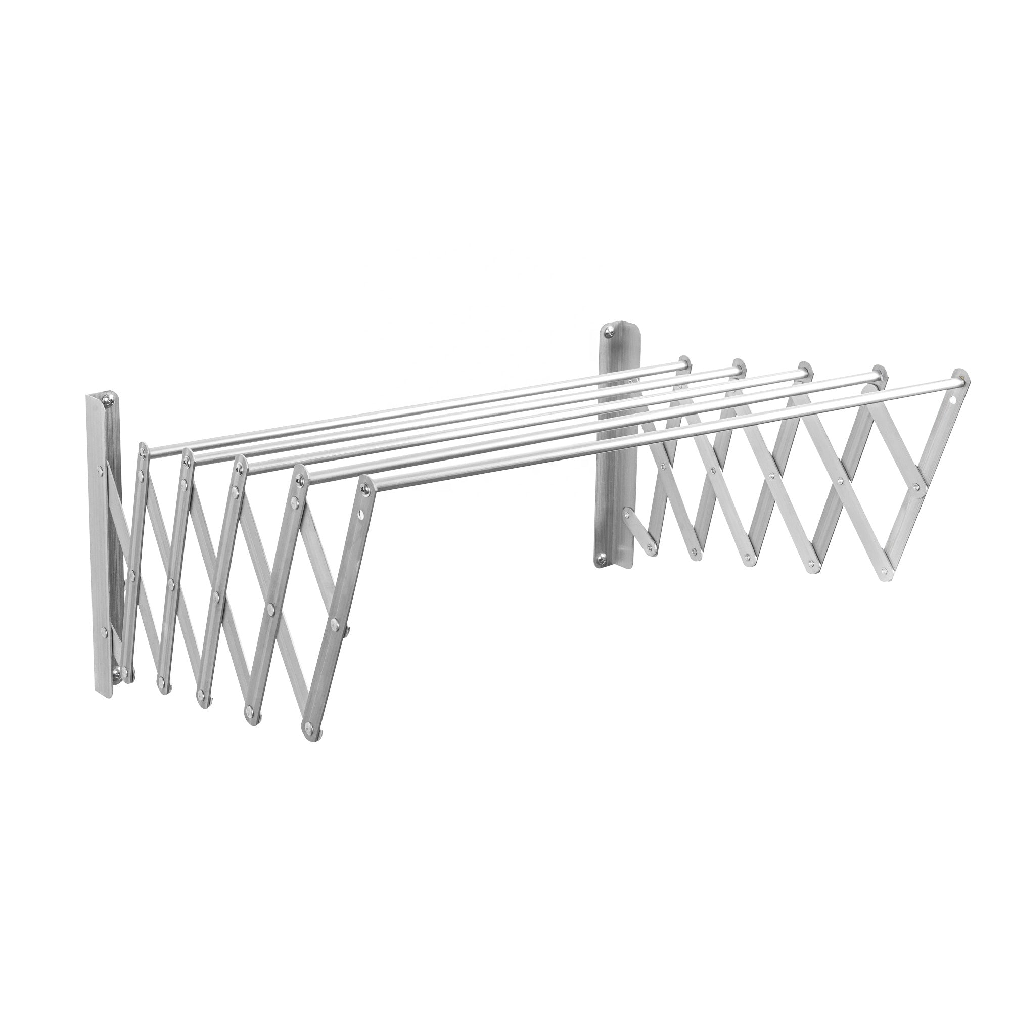 Aluminum Retractable Drying Rack Wall Mounted Clothes Folding Drying Rack for Laundry Room Bathroom