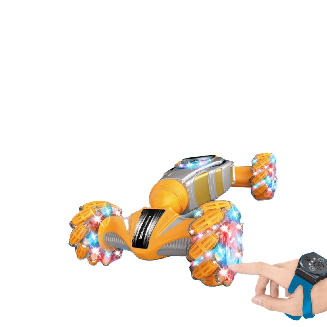 سيارة دفع رباعي مزودة بخاصية الرش وجهاز تحكم عن بعد بتردد 2.4 جيجاهرتز مع موسيقى وإضاءة وألعاب بهلوانية وسيارة تحكم عن بعد وسيارة لعبة مزودة بخاصية التحكم عن بعد