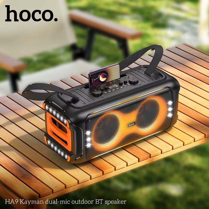 مكبر صوت لاسلكي خارجي BT 40 وات من Hoco HA9 Kayman ثنائي الميكروفون