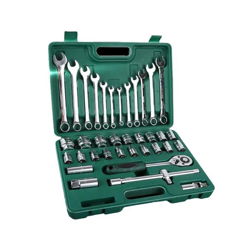 مجموعة أدوات مفتاح ربط من الفولاذ المقاوم للصدأ مكونة من 37 قطعة