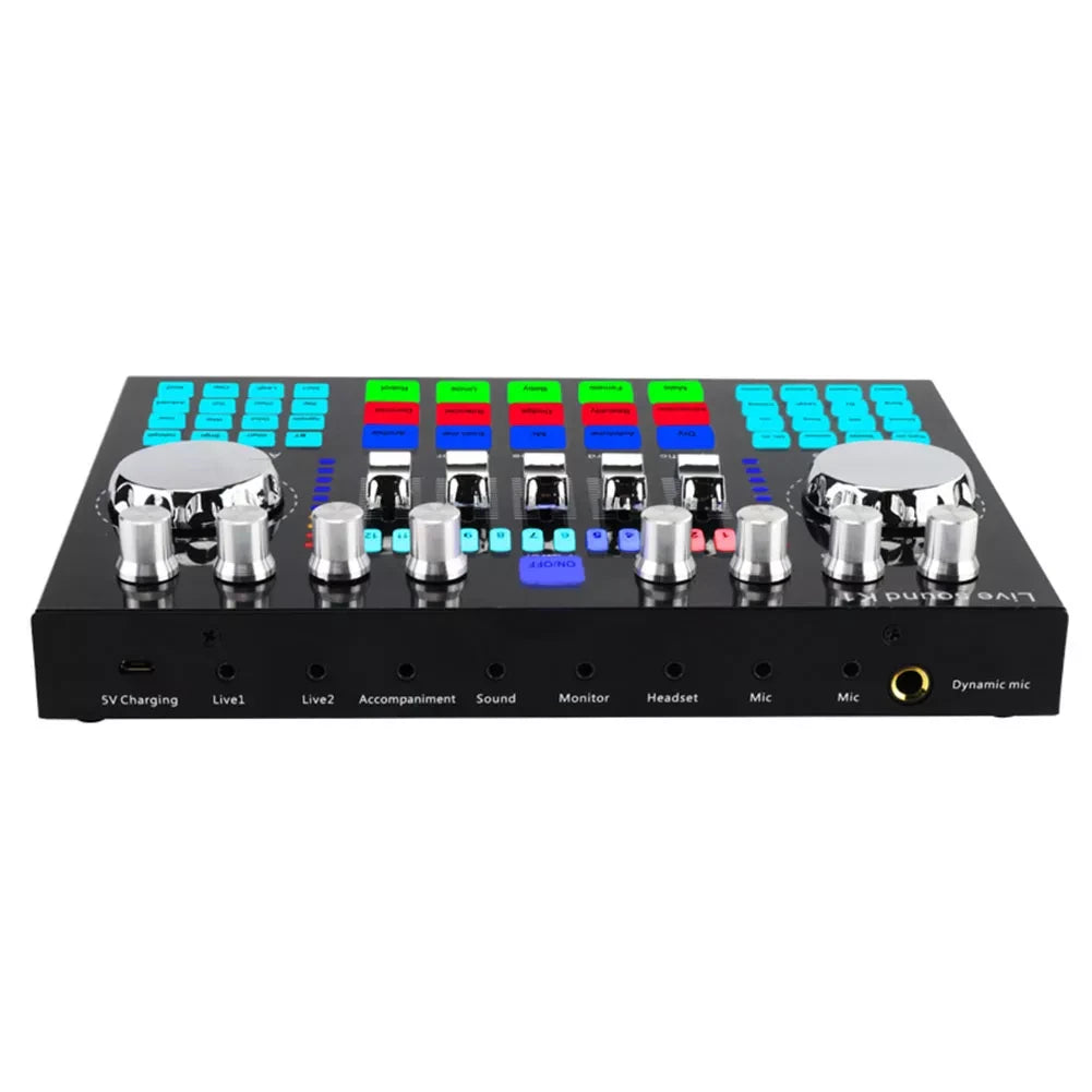 K1 Sound Card with BM800 Professional Metal-Chip Microphone Full Set