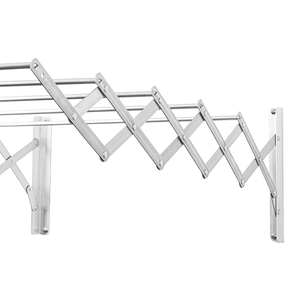 Aluminum Retractable Drying Rack Wall Mounted Clothes Folding Drying Rack for Laundry Room Bathroom