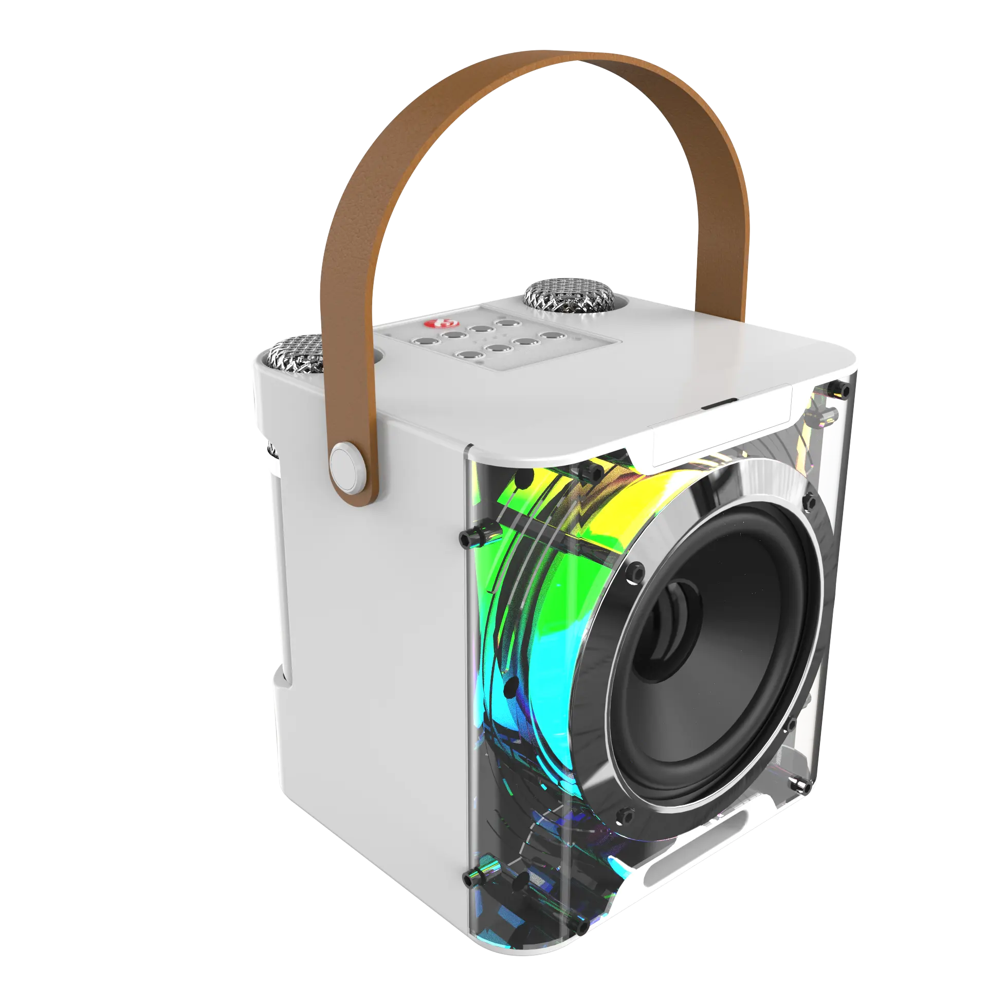 مكبر صوت كاريوكي محمول A99 مزود بميكروفونين 