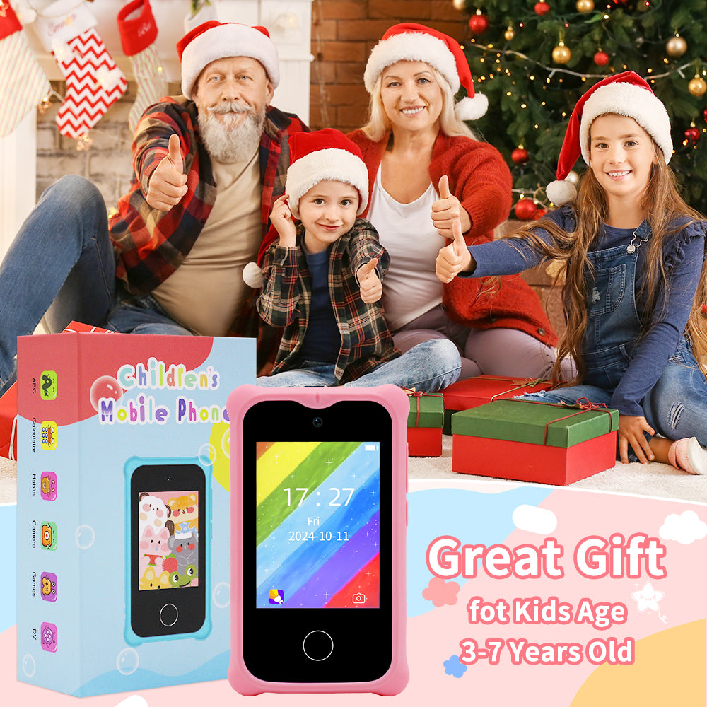 لعبة هاتف ذكي للأطفال، هاتف محمول ذكي، هاتف محمول مع جراب من السيليكون 