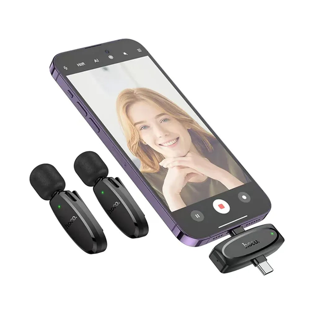 ميكروفون لاسلكي 2 في 1 من هوكو L15 