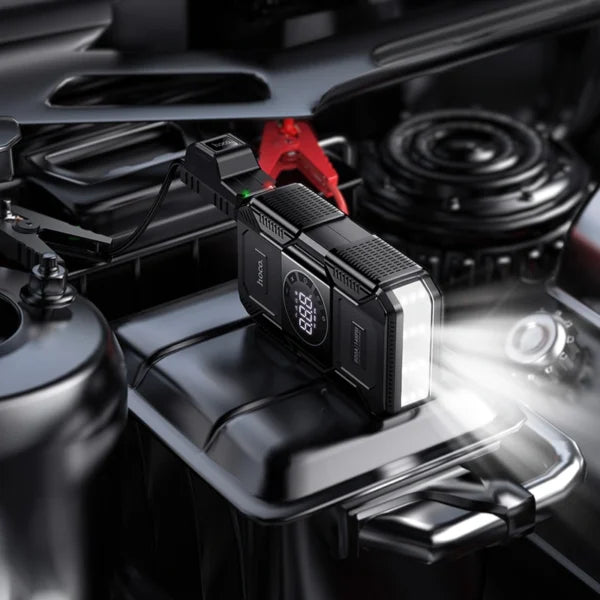 HOCO QS6 Intelligent Air Pump + Emergency Car Jump Starter 8000mAh Power Bank