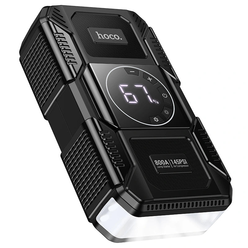 HOCO QS6 Intelligent Air Pump + Emergency Car Jump Starter 8000mAh Power Bank