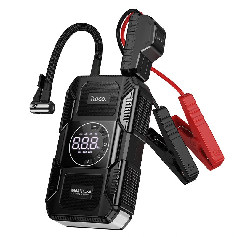 HOCO QS6 Intelligent Air Pump + Emergency Car Jump Starter 8000mAh Power Bank