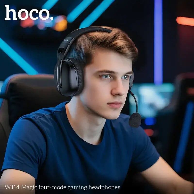 سماعات رأس لاسلكية للألعاب HOCO W114 Magic Four Mode مع ميكروفون