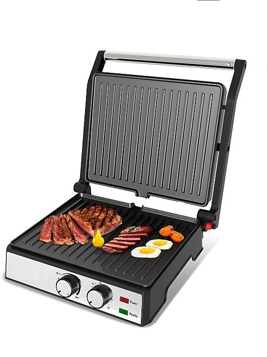 Stainless Steel Steak Griddles Non Stick Electric Sandwich Grill Panini Maker
