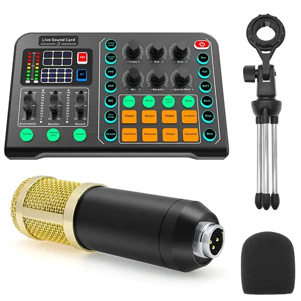 بطاقة صوت احترافية M6 مع مجموعة ميكروفون BM800 الأصلية