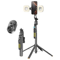 Q625 Bluetooth AI Tracking Quadripod / Selfie Stick - 1.83m