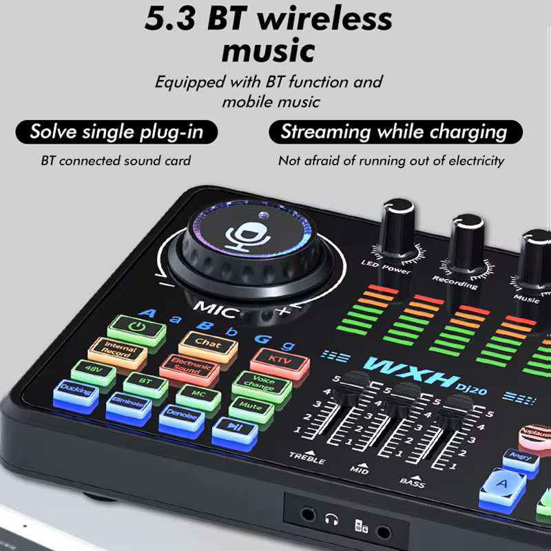 بطاقة صوت DJ20 مع ميكروفون U87P مجموعة كاملة