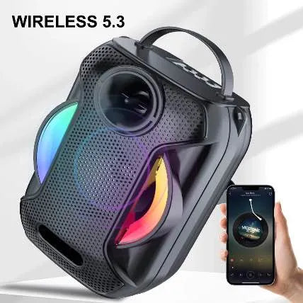 Sing-E ZQS-W4110 Portable Bluetooth Speaker with RGB Lights Dual Wireless Microphones