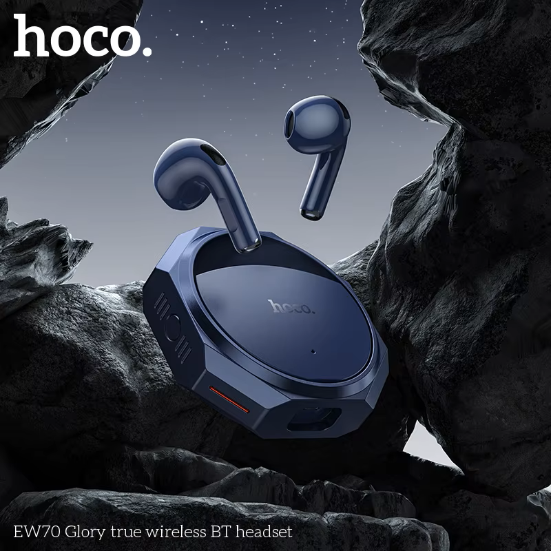 سماعات أذن HOCO EW70 اللاسلكية الحقيقية بتقنية البلوتوث وسماعات الموسيقى الرياضية عالية الدقة
