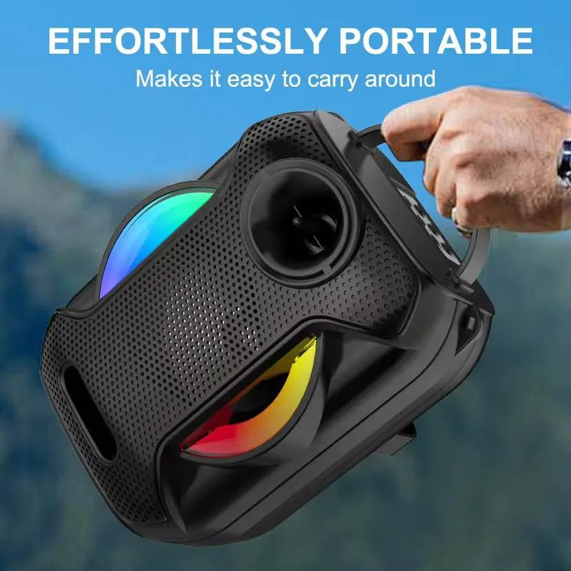 Sing-E ZQS-W4110 Portable Bluetooth Speaker with RGB Lights Dual Wireless Microphones