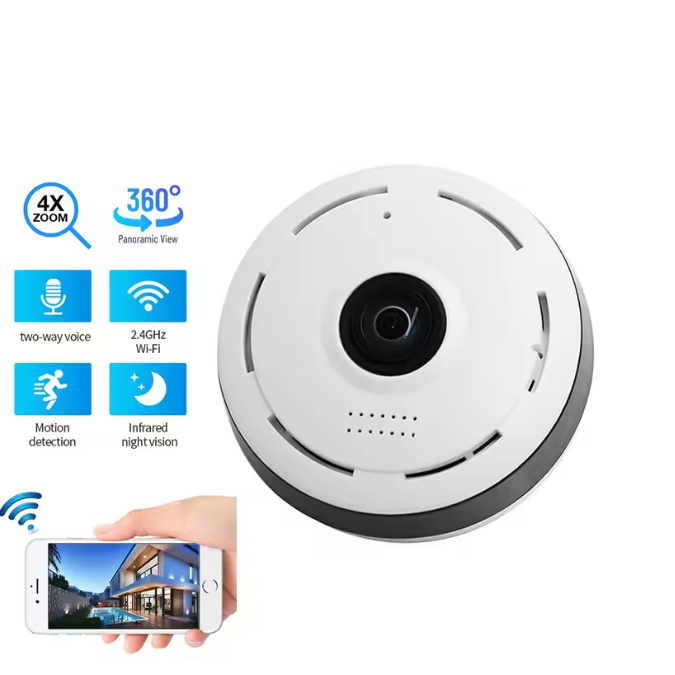 كاميرا مراقبة منزلية V380 5MP بانورامية لاسلكية مزودة بخاصية WIFI