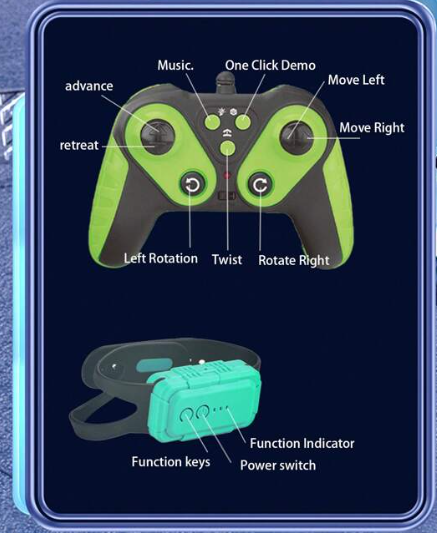 سيارة حيلة تعمل بالتحكم عن بعد، دفع رباعي 2.4 جيجاهرتز، مع استشعار للإيماءات