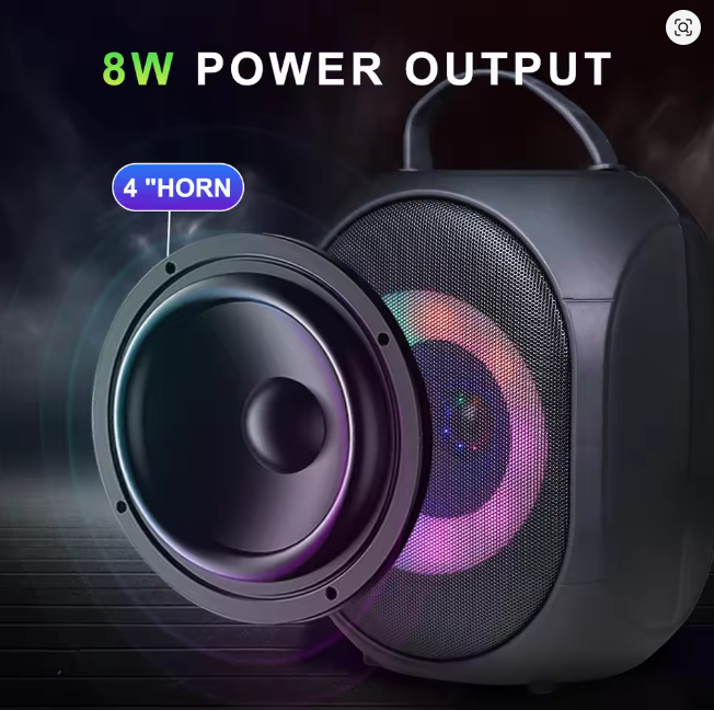 ZQS-W4106 مكبر صوت كاريوكي محمول مع ميكروفون مزدوج