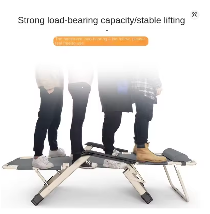 Folding Recliner Backrest Lazy Beach Chair Leisure Cool Recliner Bed Portable Home Balcony Marching Bed Home Camping