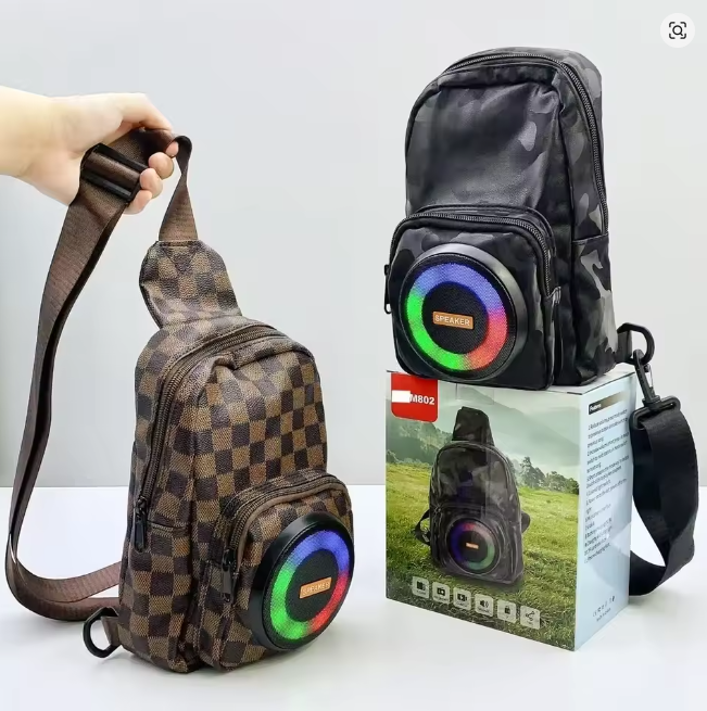 Portable Rechargeable Hi-fi Loudspeaker Crossbody Casual Shoulder Bags Wireless Bluetooth Speakers