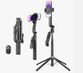 Q565 Anti Shake Extendable 4-Leg Stand Smartphone Facial Tracking Gimbal Selfie Stick