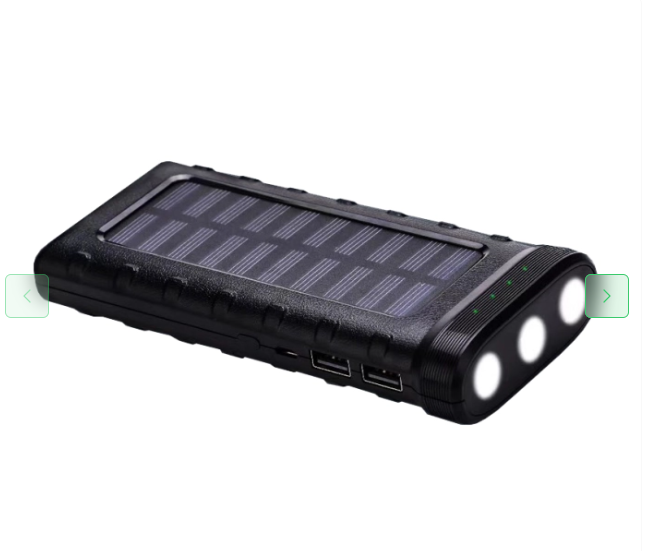 Solar Power Bank With Led Light 15000 mah