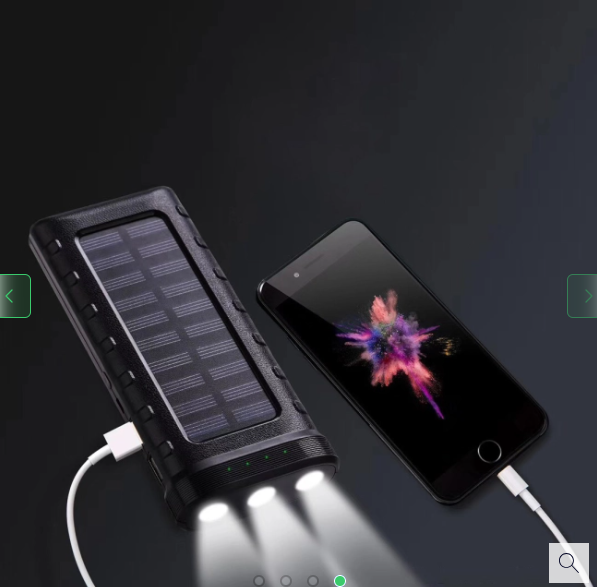 Solar Power Bank With Led Light 15000 mah
