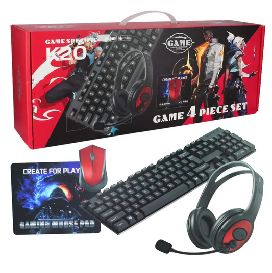 K20 4 in 1 Kit Gaming Mouse Keyboard Headset & Mouse pad