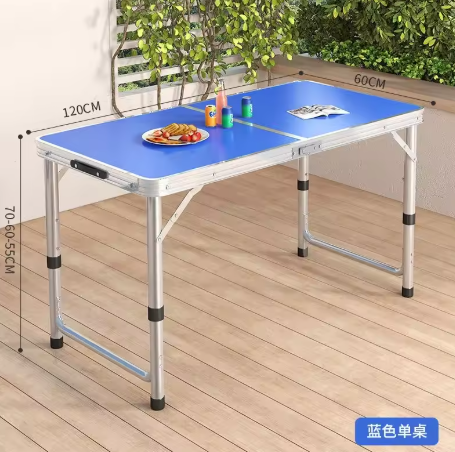 Outdoor Comping Portable Aluminum Alloy Foldable Dining Tables and Chairs Set for Setting Up A Stall Folding Small Desk Table