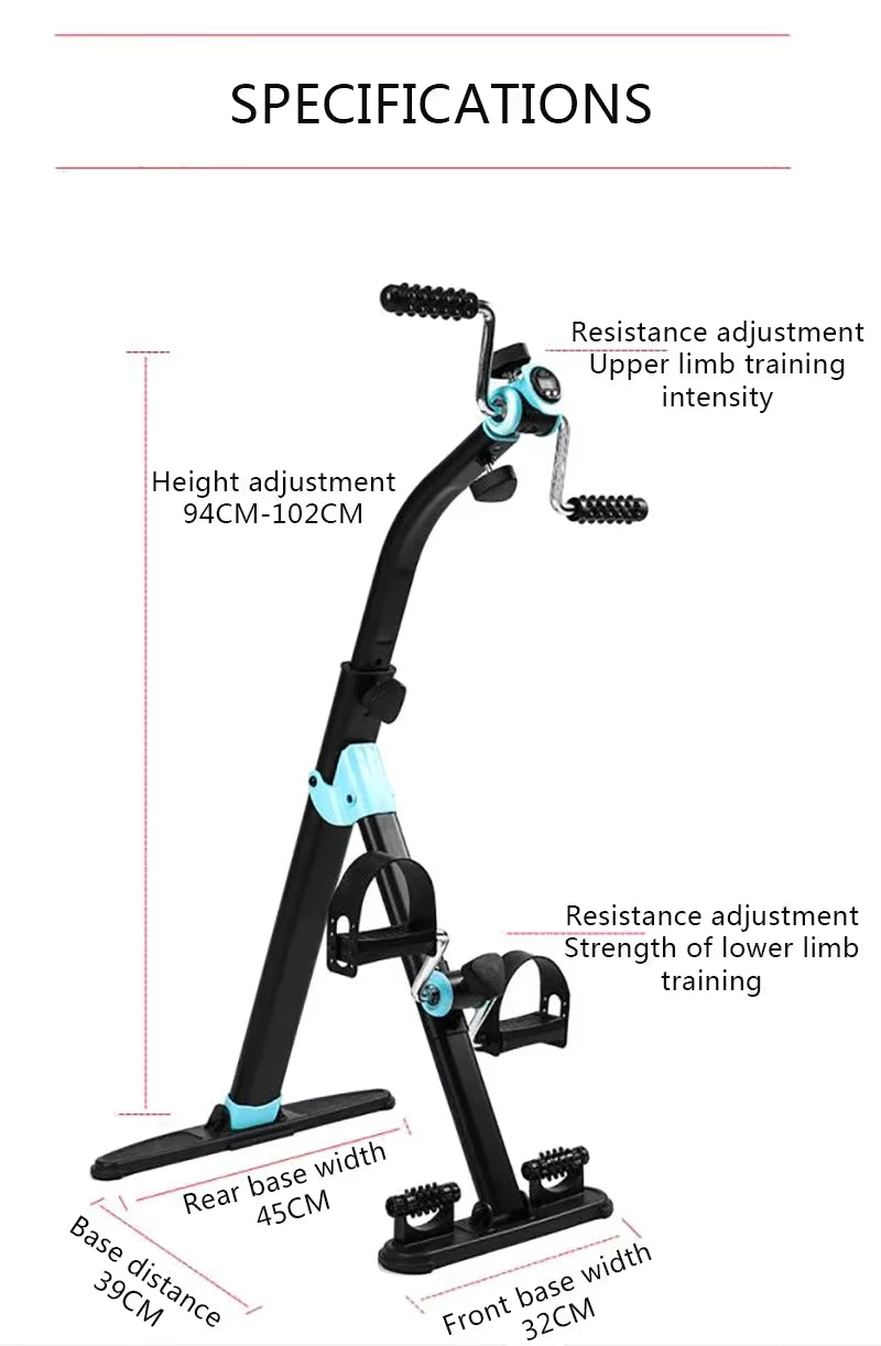 دراجة تدريب عمودية لليدين والساقين مع شاشة LCD