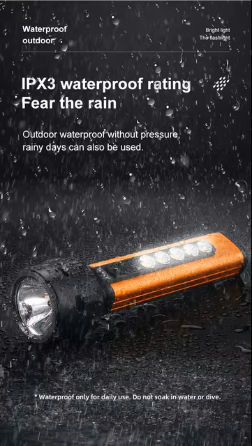 مصباح طوارئ LED كامل الطاقة قابل لإعادة الشحن