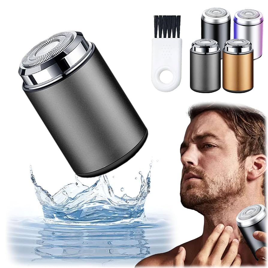 ماكينة حلاقة صغيرة محمولة متعددة الوظائف للرجال مزودة بغسالة للجسم وماكينة حلاقة كهربائية من الفولاذ لتشذيب شعر الأنف