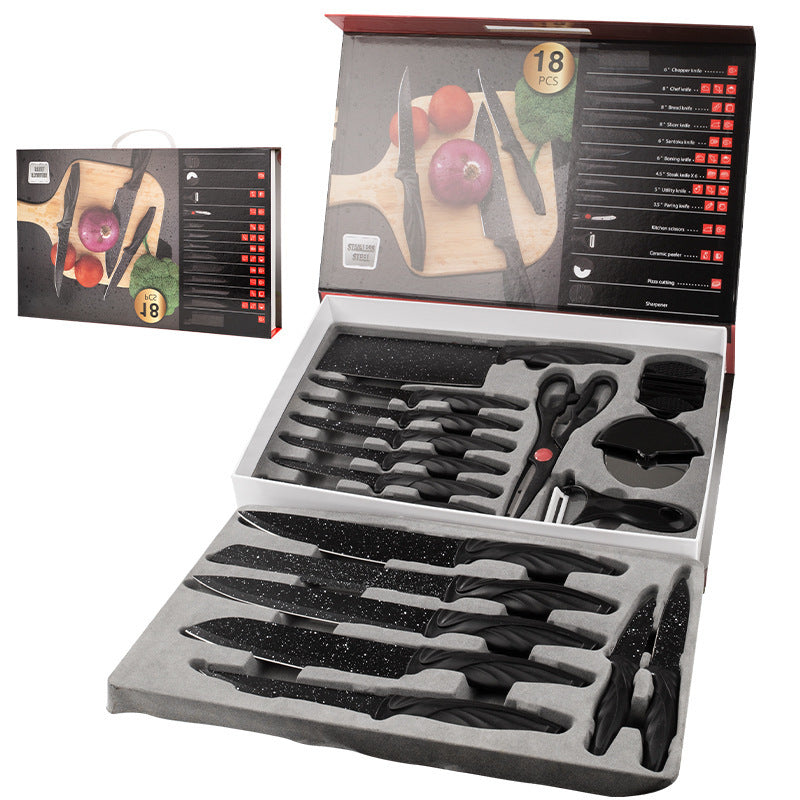 طقم سكاكين جرانيت 18 قطعة