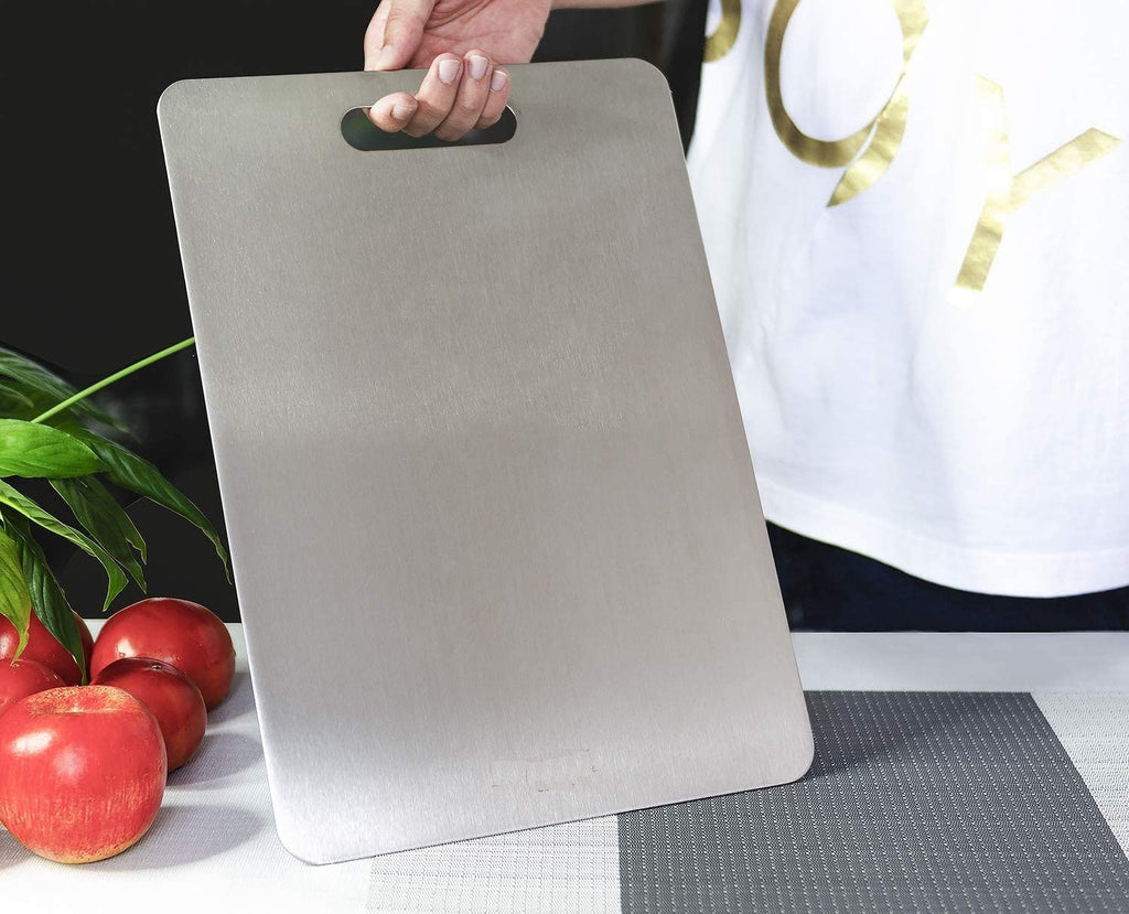 لوح تقطيع من الفولاذ المقاوم للصدأ من كوكب (355 × 255 × 1.2 مم) سم للمطبخ