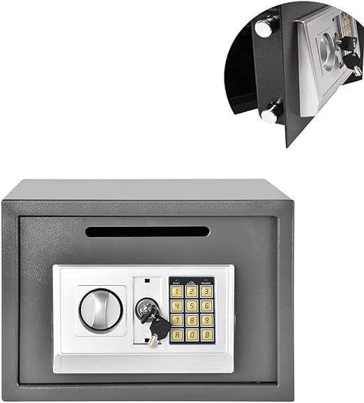 Digital Safe with Removable Shelf, Steel High Security Safe Electronic Safe with Combination Lock and a Coin Slot, Cabinet Safe for Cash Documents Jewelry