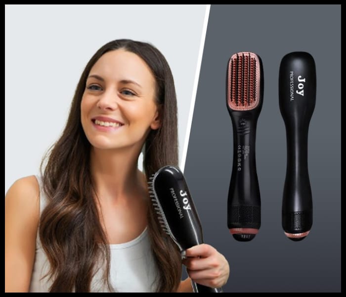Joy Professional 3-in-1 Hair Styling Brush with Hair Dryer, Straightener & Volumizer