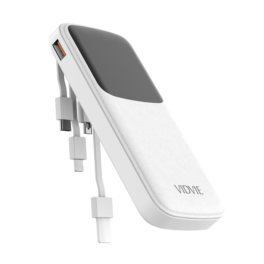 بنك طاقة Vidvie PB758 بسعة 10000 مللي أمبير مع 3 كابلات مدمجة