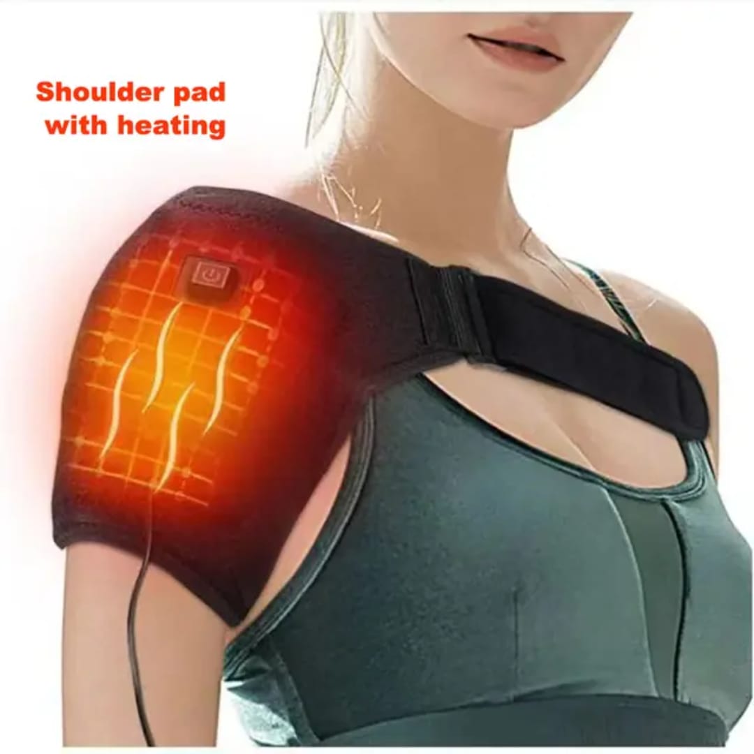 Heated Shoulder Wrap Brace with Massage Electric Shoulder Massager Heating Pad