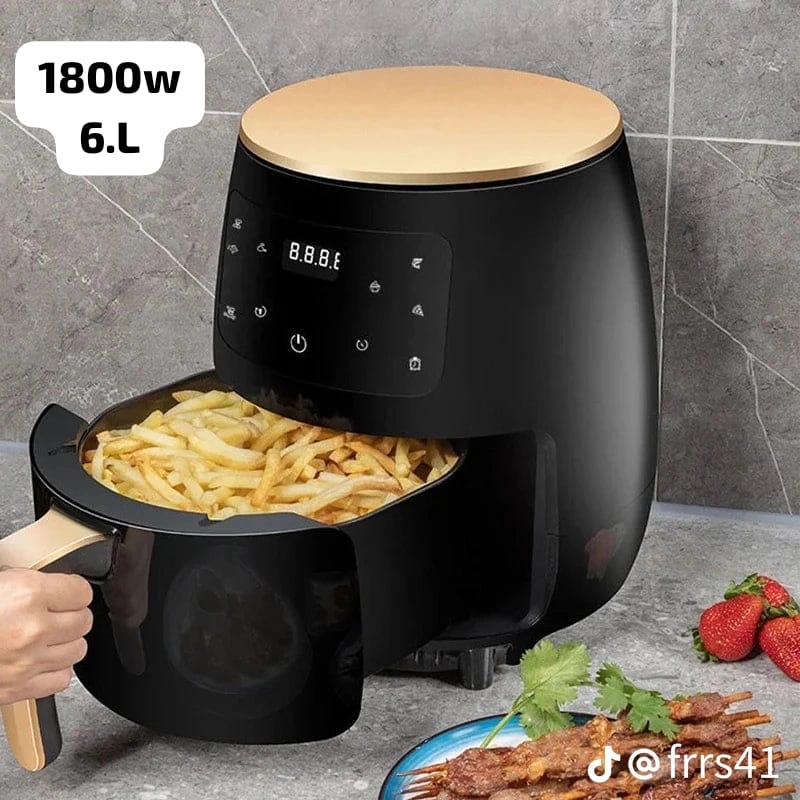 6L 1800W Air Fryer - 360 Rapid Hot Circulation Technology Air Fryer