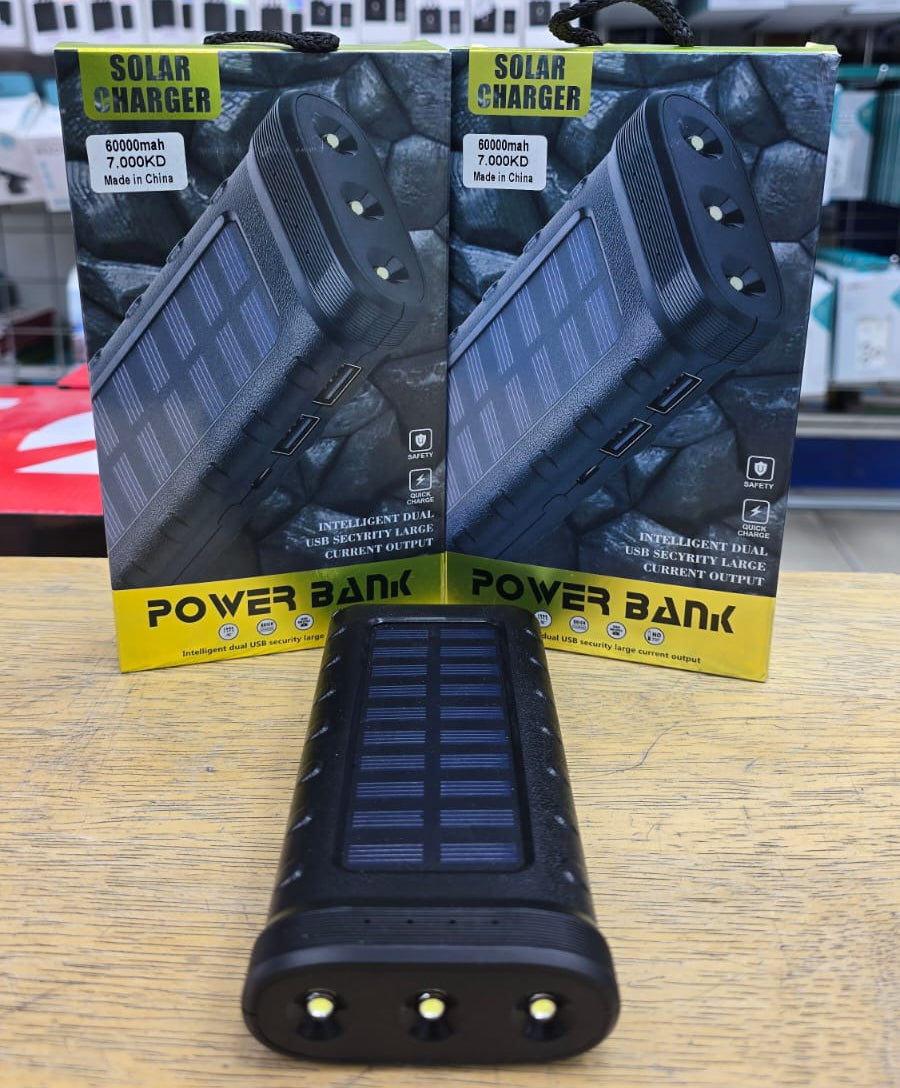 Solar Power Bank With Led Light 15000 mah