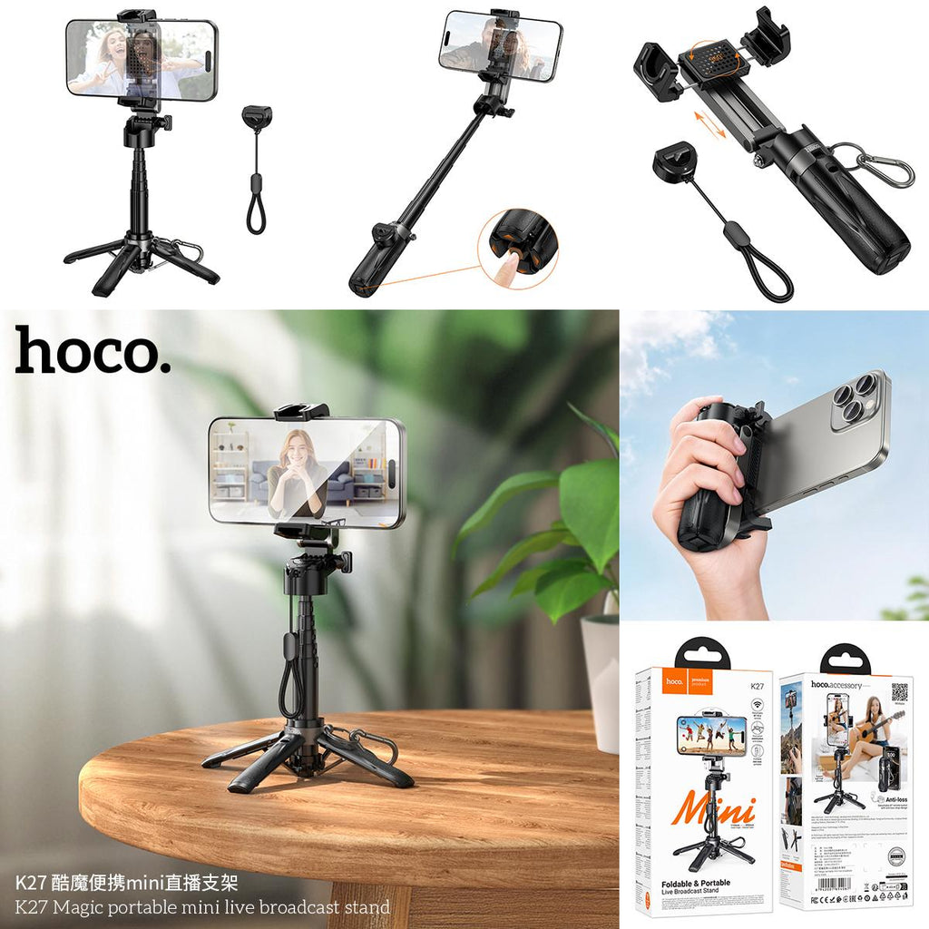 حامل ثلاثي القوائم لاسلكي من سبائك الألومنيوم من HOCO K27 / عصا سيلفي