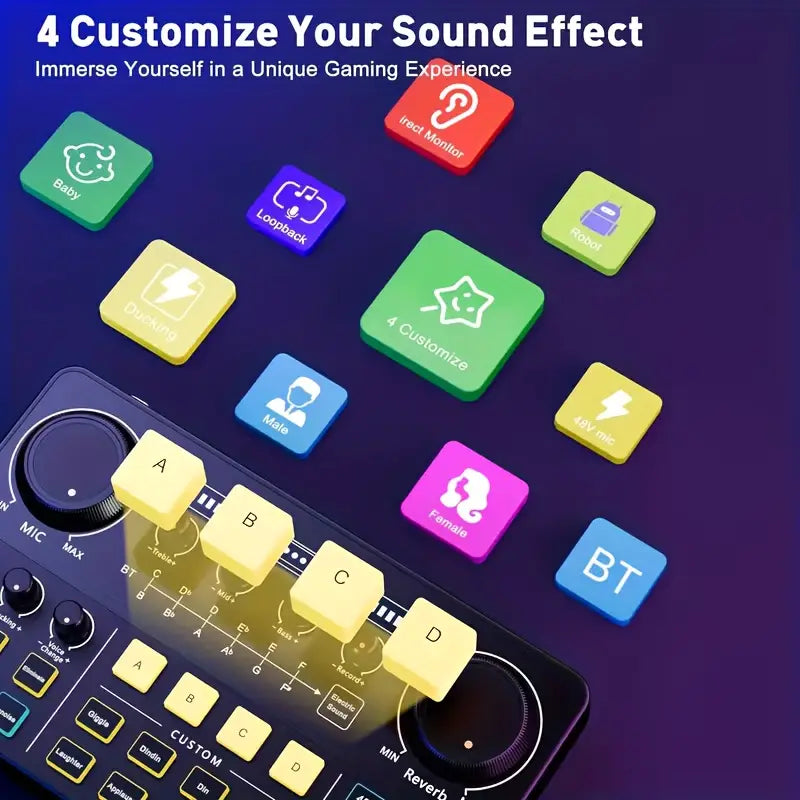 بطاقة صوت P300 مع مجموعة ميكروفون U87P تعمل عبر USB، نظام بث وتسجيل وصوت مباشر متكامل