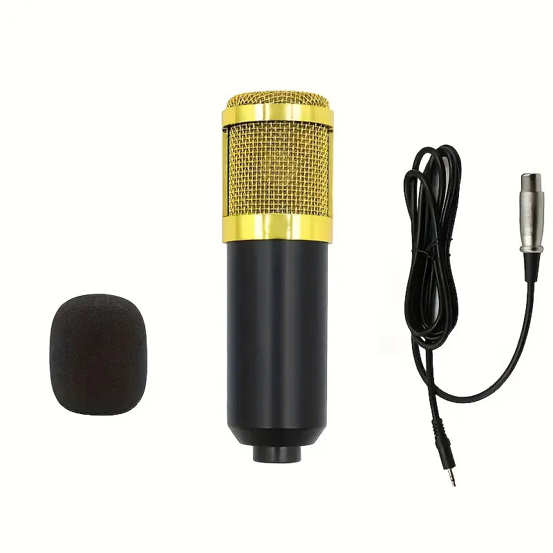 BEE Live Sound Card Bm800 Microphone Set Portable Podcast Mixer with With Studio Effects