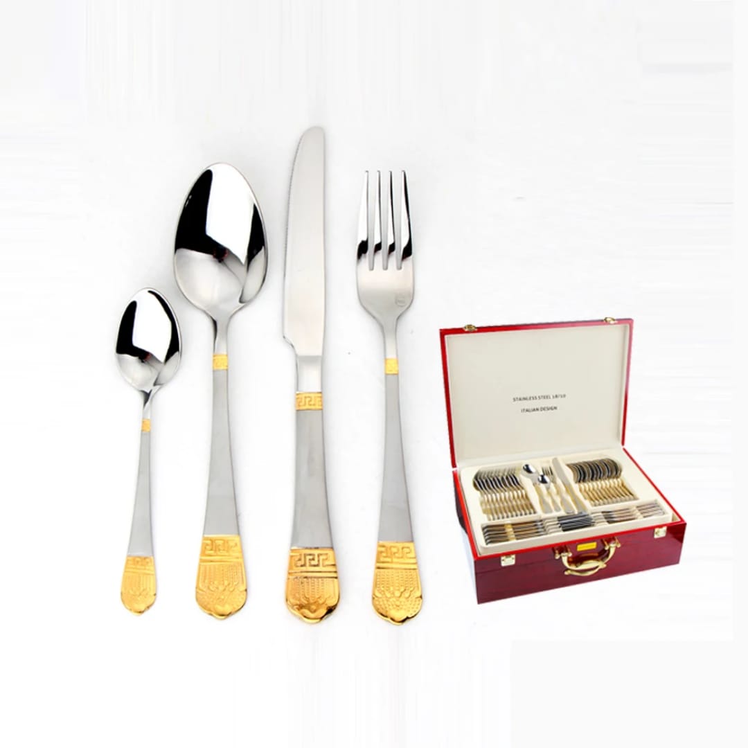 72PCS Premium Stainless Steel Silverware Cutlery Set