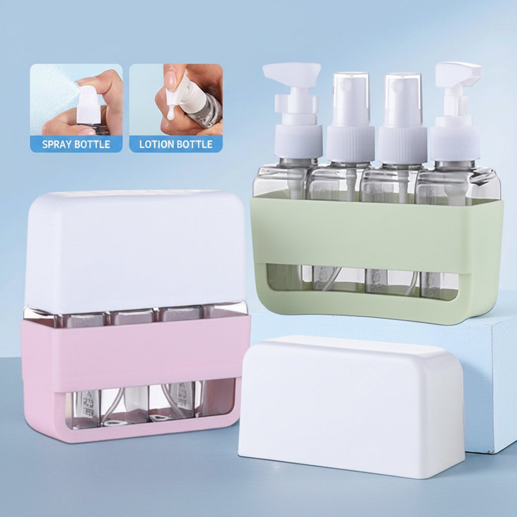 Travel Bottles 4 in 1 Leak Proof Containers TSA Approved Toiletry Products Airplane Travel Accessories Kits