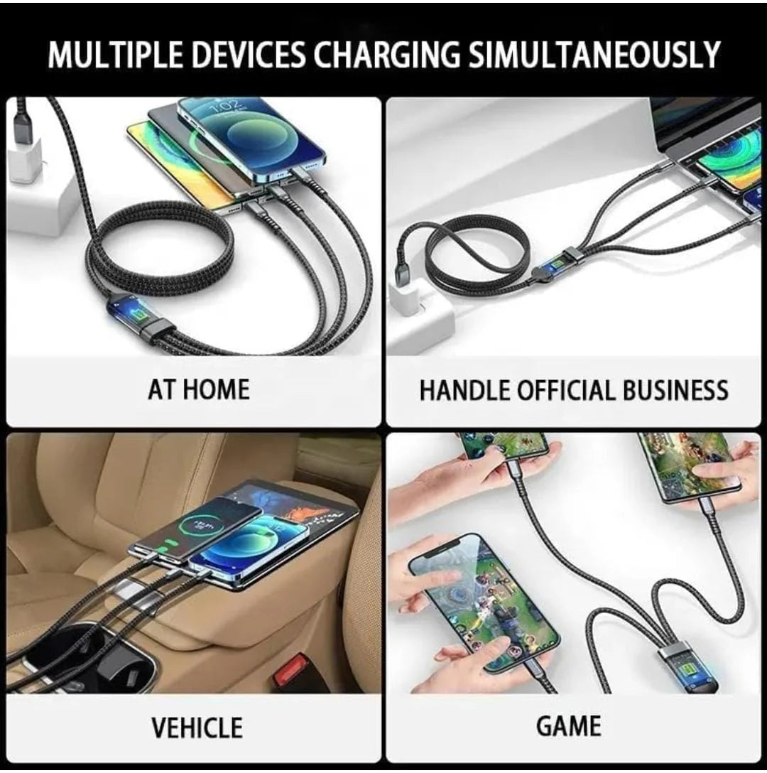 X Hanz LM05 3 in 1 USB Fast Charging Cable Up to 100W