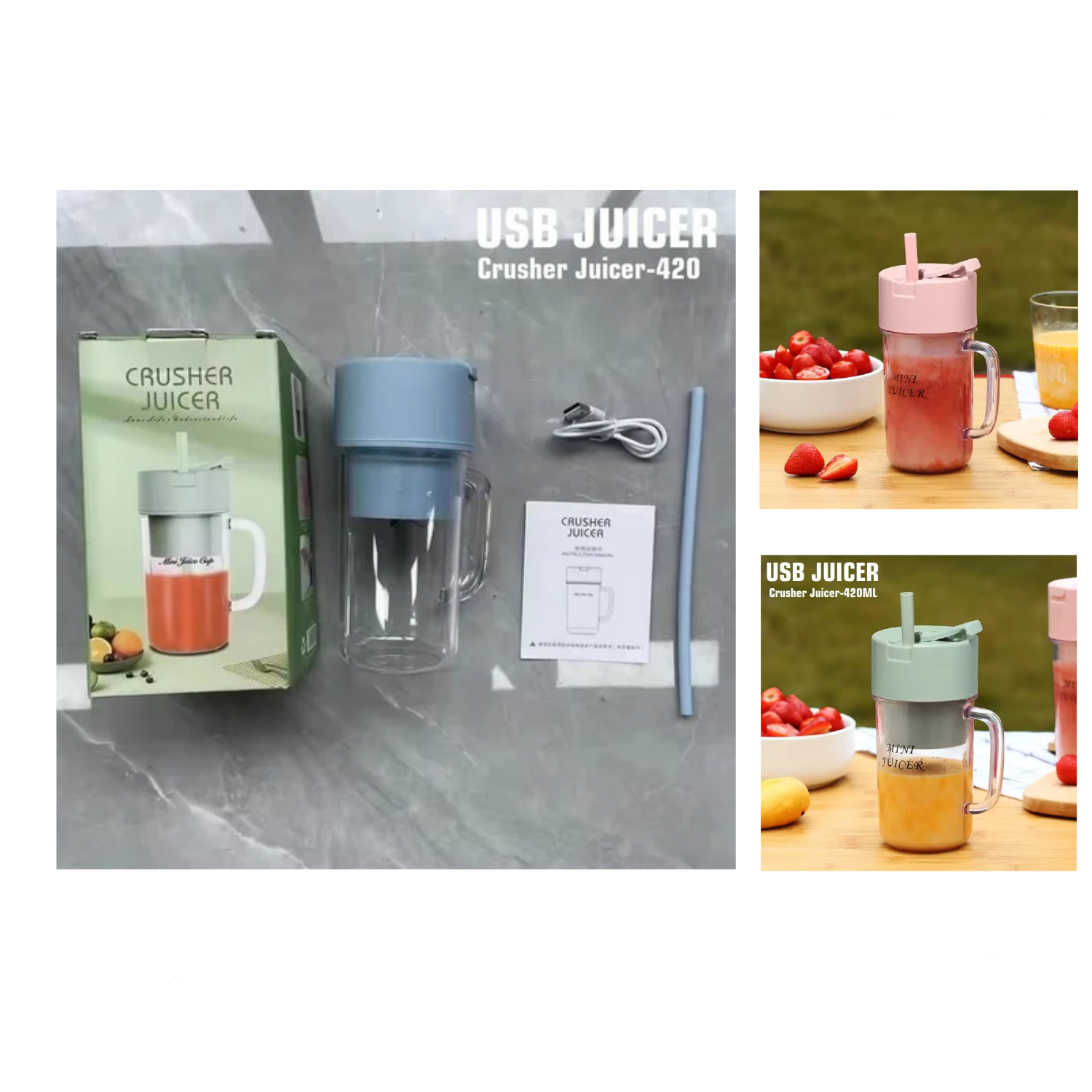 عصارة متعددة الأغراض قابلة لإعادة الشحن عبر USB