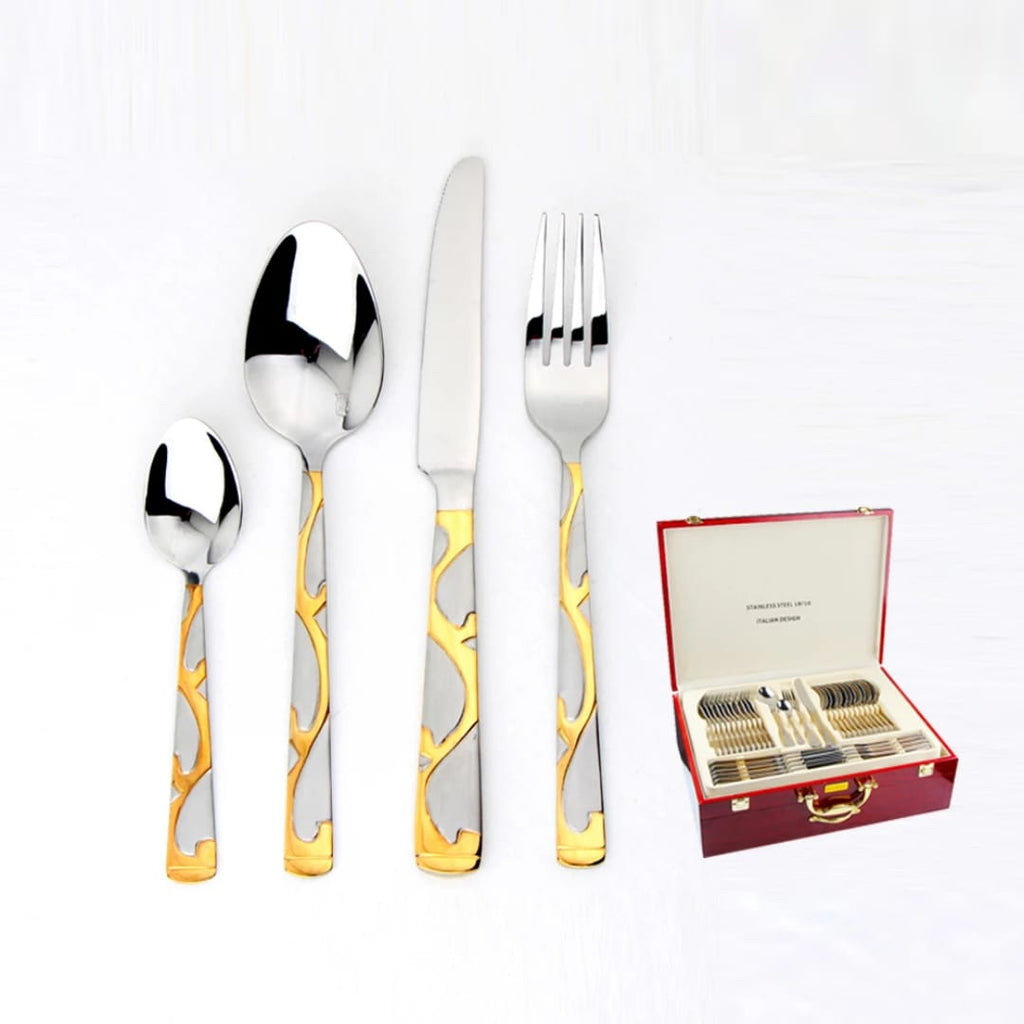 72PCS Premium Stainless Steel Silverware Cutlery Set