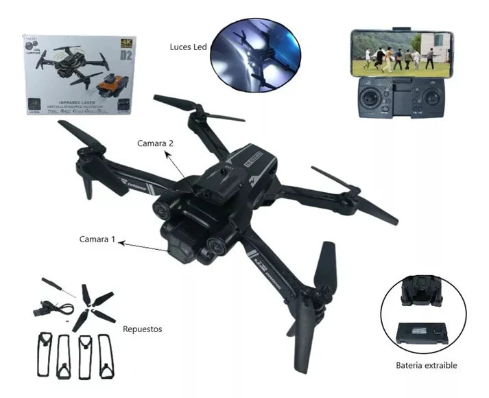 طائرة بدون طيار قابلة للطي D2 لتجنب العوائق بالليزر بالأشعة تحت الحمراء